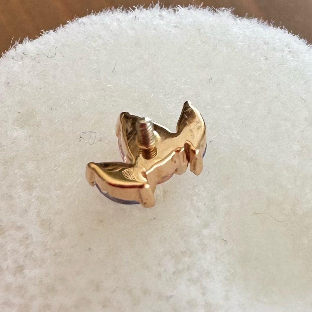 BVLA Alana Threaded Piercing End - Rose Gold, Sunstone, Tanzanite - Picture 6 of 10